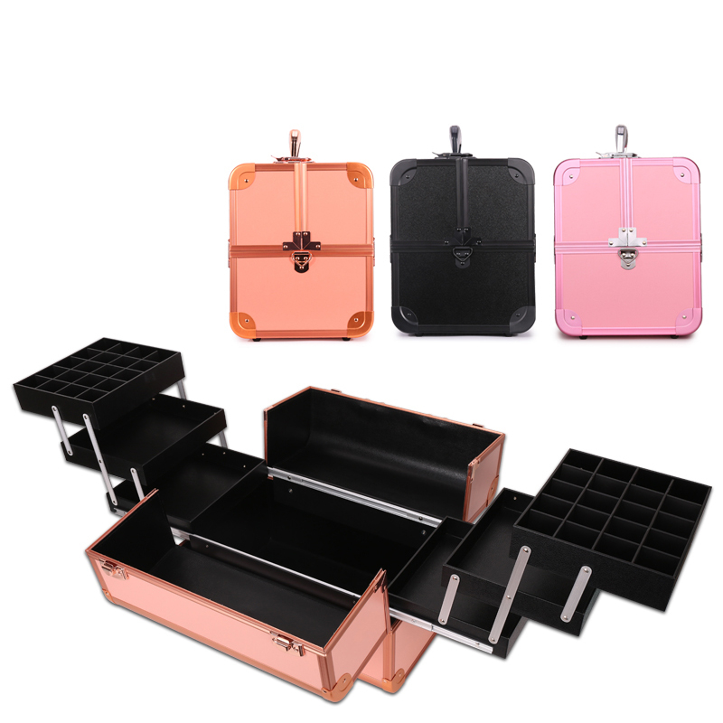makeup aluminum case for cosmetics mail polish