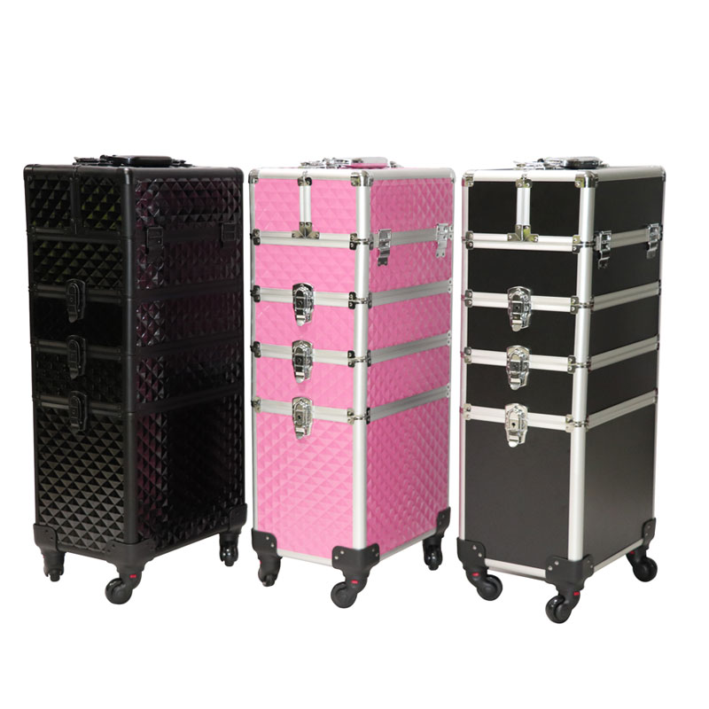 Trolley Makeup Travel Case with Key