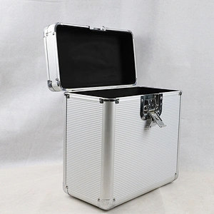 Lucky Case China Manufacturer Silver Vinyl Record Case Aluminum Silver