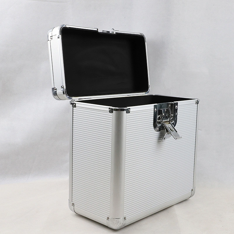 Lucky Case China Manufacturer Silver Vinyl Record Case Aluminum Silver