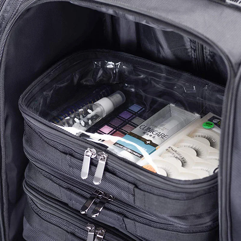 China Factory Waterproof Black Cosmetic Luggage Bag for Sale