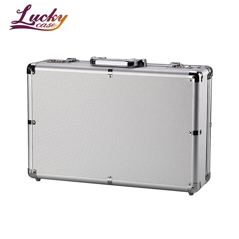 Portable Tool Case Box custom foam Flight Aluminum Metal Briefcase with combination locks