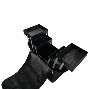 China Factory Custom Portable Makeup Cases Bags with Zipper for Makeup Nail Polish
