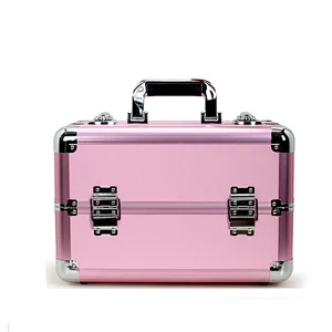 Portable Rose Gold Vanity Box with Compartments