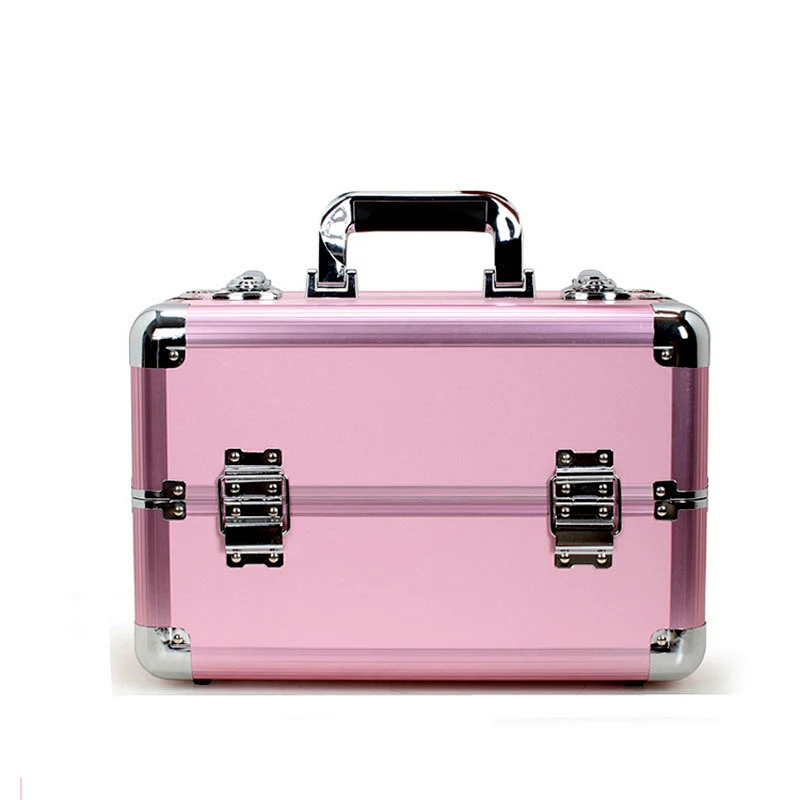 Portable Rose Gold Vanity Box with Compartments