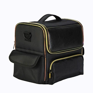 China Factory Custom Portable Makeup Cases Bags with Zipper for Makeup Nail Polish