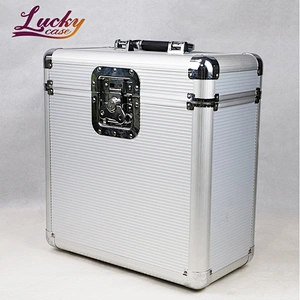 Lucky Case China Manufacturer Silver Vinyl Record Case Aluminum Silver