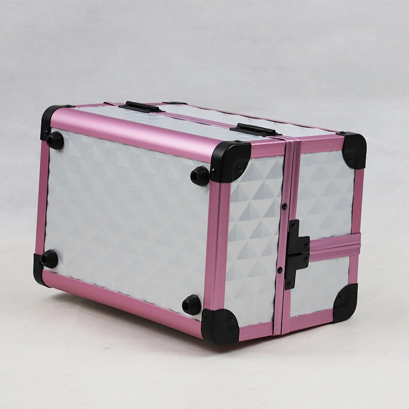 Fashion Water Cube Suitcase Makeup Case with Mirror
