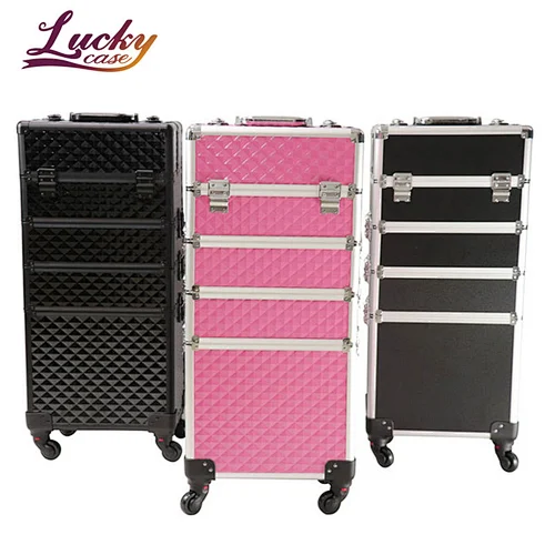 Welcome OEM ODM 4 in 1 Makeup Case on Wheels