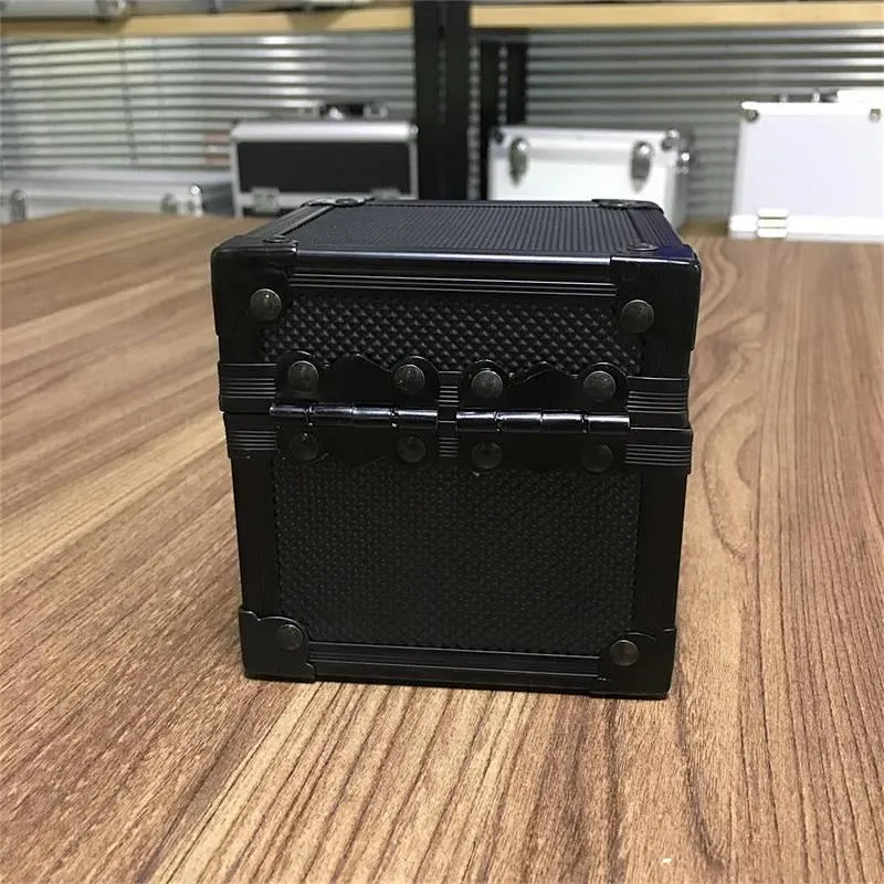 Single Watch Box Aluminum Alloy Boxes Organizer Jewelry Storage Display Case Black with Cushion Inside