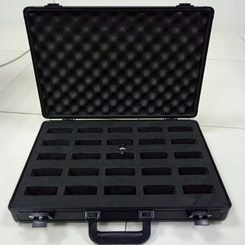 Aluminum Watch Briefcase Black Case Watch Case for 25 Watches