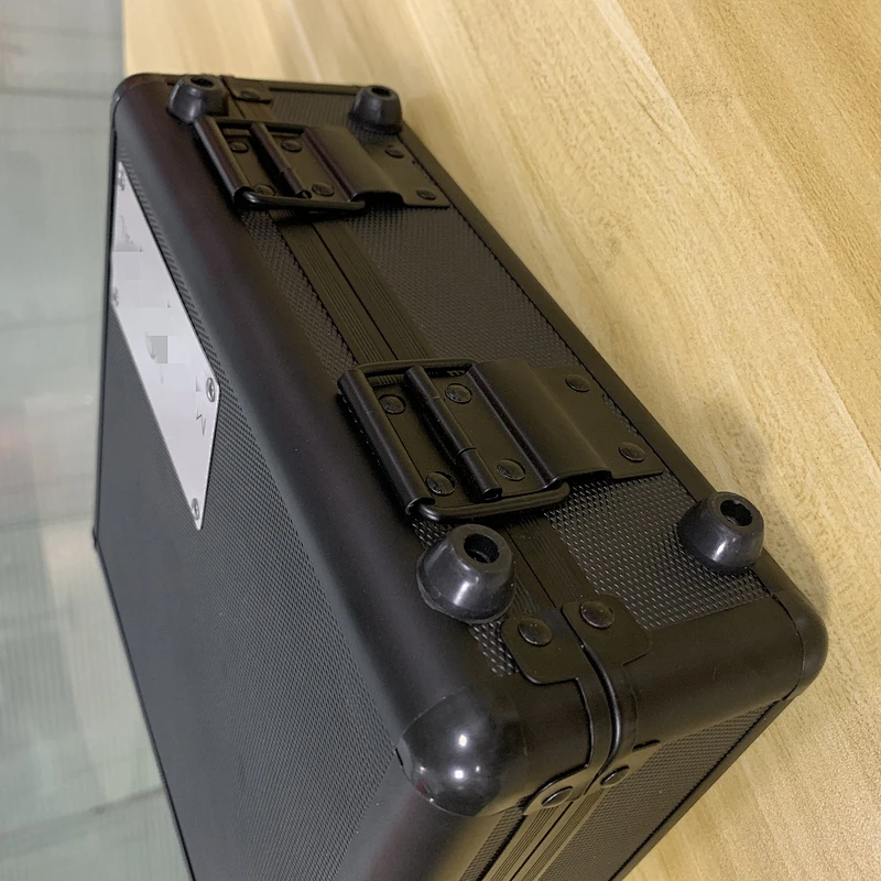 Metal Watch Case Watch Box for 8 Watches Case Black Aluminum Trimmed Case with Reinforced Steel Corner with Handle