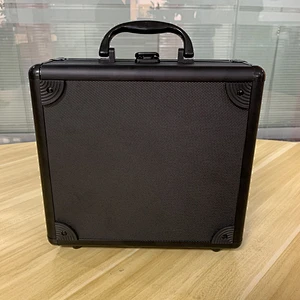 Metal Watch Case Watch Box for 8 Watches Case Black Aluminum Trimmed Case with Reinforced Steel Corner with Handle