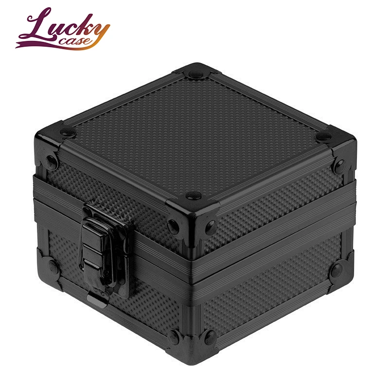 Single Watch Box Aluminum Alloy Boxes Organizer Jewelry Storage Display Case Black with Cushion Inside