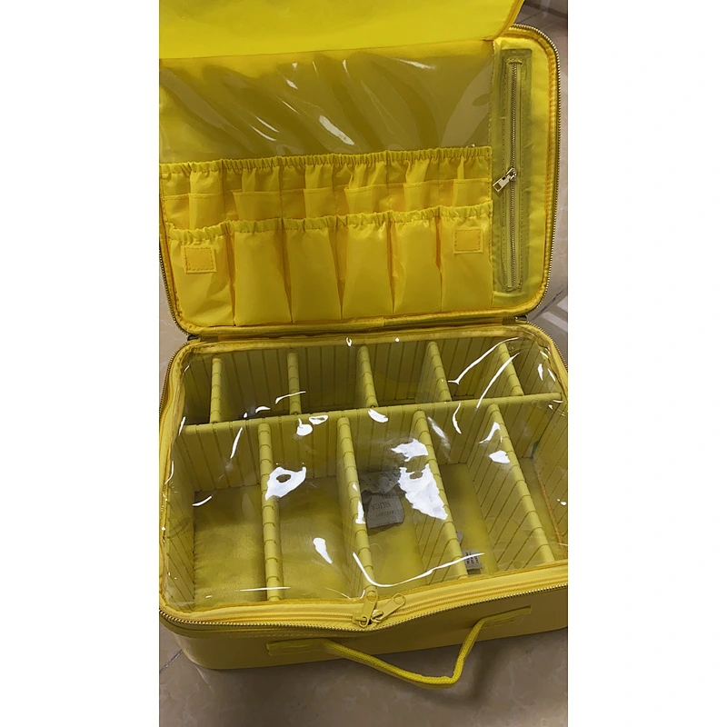 Custom Cosmetic Bag Makeup Brush Slots EVA Dividers Makeup Artist Bag Cosmetic Cases Professional Makeup with Shoulder Strap
