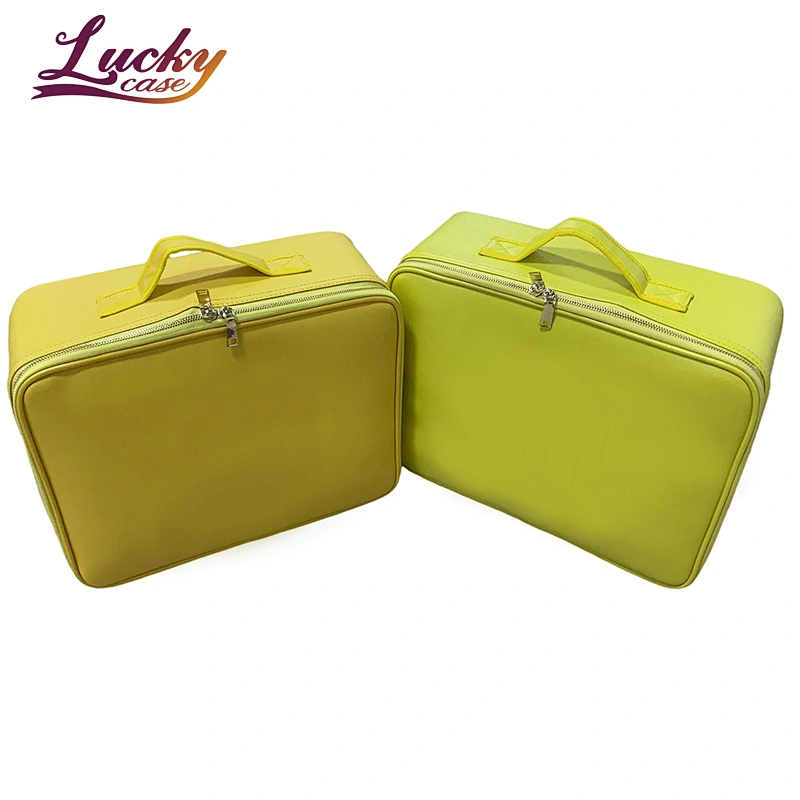 Custom Cosmetic Bag Makeup Brush Slots EVA Dividers Makeup Artist Bag Cosmetic Cases Professional Makeup with Shoulder Strap