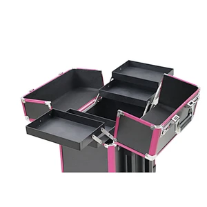 Luxury Easy Carry Portable Cosmetic Make up Case Bag Multi-functional Makeup Trolley Case Nail Station Cosmetic Rolling Box