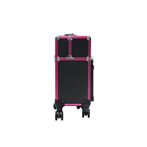 Luxury Easy Carry Portable Cosmetic Make up Case Bag Multi-functional Makeup Trolley Case Nail Station Cosmetic Rolling Box