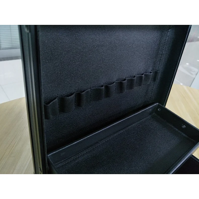 Luxury Hard Box Case Makeup Custom Beauty Black Cosmetic Cases Makeup Brush Travel Bag with Tray