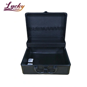 Luxury Hard Box Case Makeup Custom Beauty Black Cosmetic Cases Makeup Brush Travel Bag with Tray