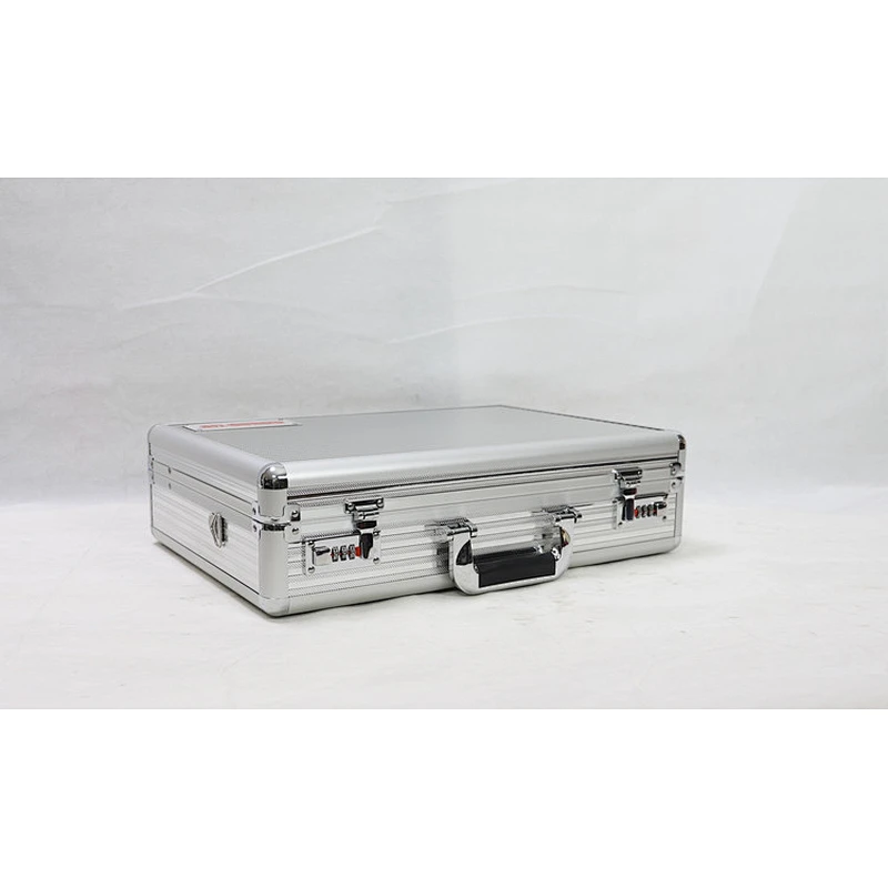 Aluminum Tool Case Portable Carrying Laptop Case Briefcase Silver