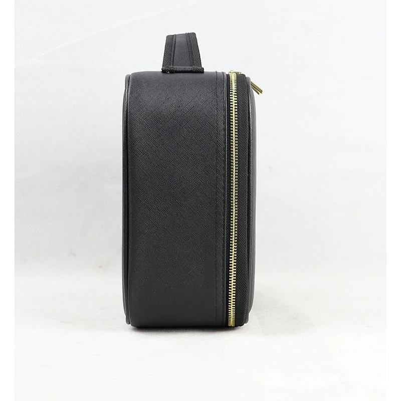 Makeup Train Case with Large Lighted Mirror 3 Color Scenarios Adjustable Brightness Large Cosmetic Organizer Storage