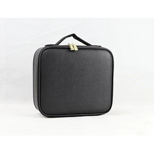 Makeup Train Case with Large Lighted Mirror 3 Color Scenarios Adjustable Brightness Large Cosmetic Organizer Storage