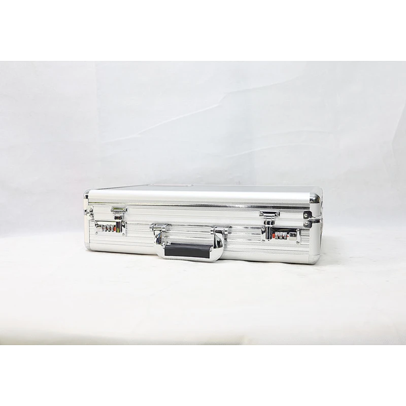 Aluminum Tool Case Portable Carrying Laptop Case Briefcase Silver