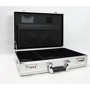 Aluminum Tool Case Portable Carrying Laptop Case Briefcase Silver