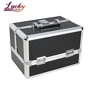 Makeup Box Train Case Large Storage Capacity Portable Travel Cosmetic Organizer With Compartments Lockable High Quality