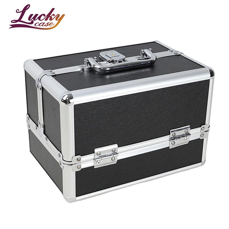 Makeup Box Train Case Large Storage Capacity Portable Travel Cosmetic Organizer With Compartments Lockable High Quality