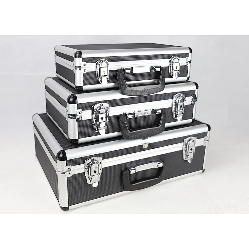 3 in 1 Set Aluminium Tool Case Large Medium Small Aluminium Tool Case  Useful Big Capacity Aluminum Carrying Empty Case Kit