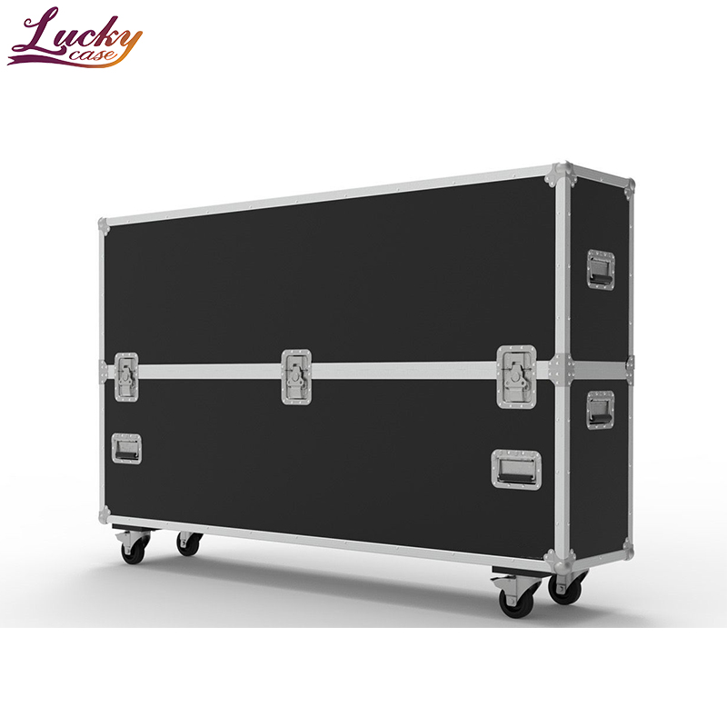 80 Inch Custom Screen Flight Case Heavy Duty Double TV LED Storage Flight Cases LED Display Organizer Flight Case with Wheels