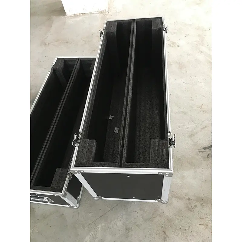 80 Inch Custom Screen Flight Case Heavy Duty Double TV LED Storage Flight Cases LED Display Organizer Flight Case with 4 Wheels