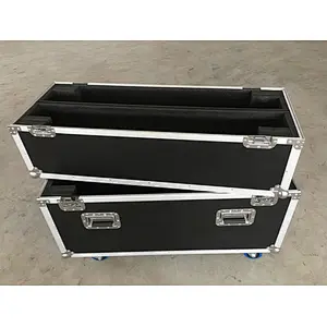 80 Inch Custom Screen Flight Case Heavy Duty Double TV LED Storage Flight Cases LED Display Organizer Flight Case with 4 Wheels