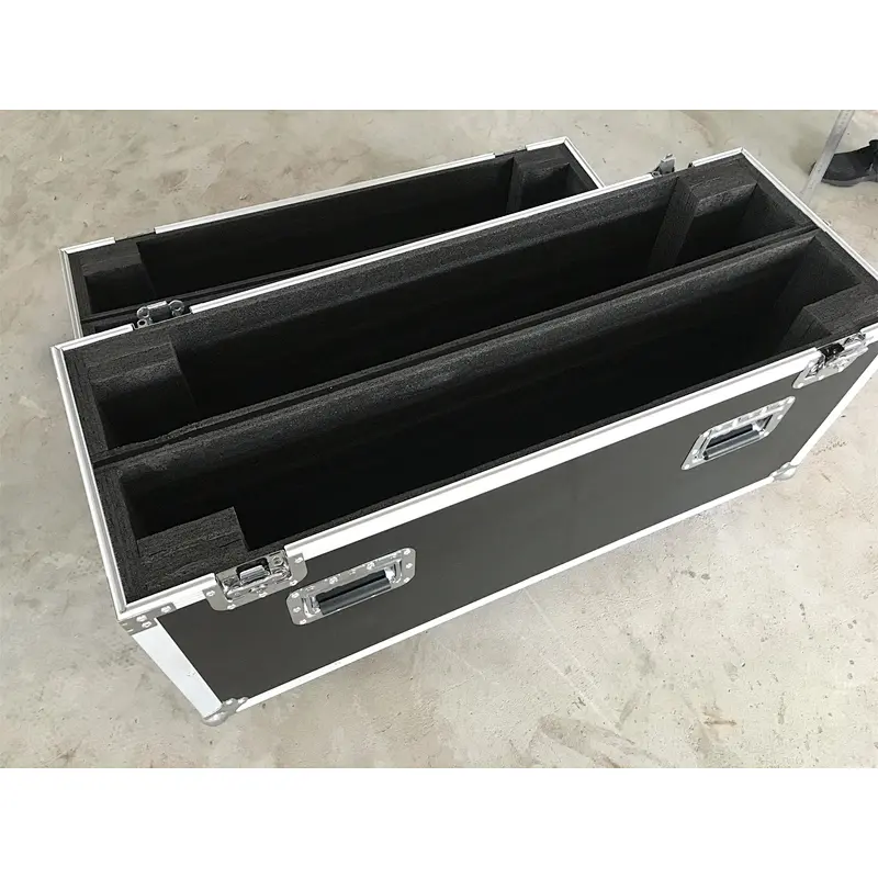 80 Inch Custom Screen Flight Case Heavy Duty Double TV LED Storage Flight Cases LED Display Organizer Flight Case with 4 Wheels