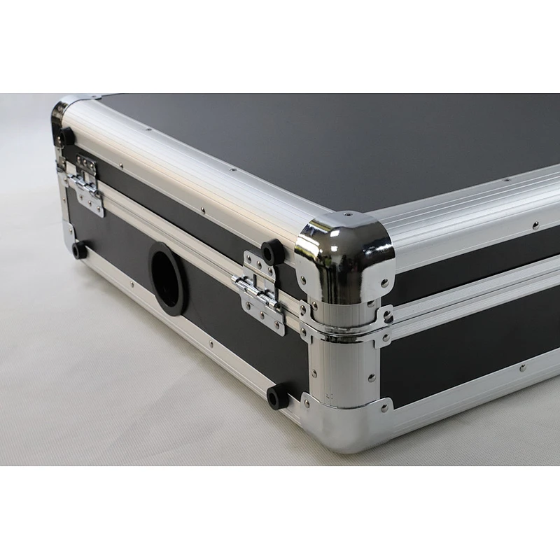 Black Light Weight DJ Turntable Aluminium Storage Flight Carry Case