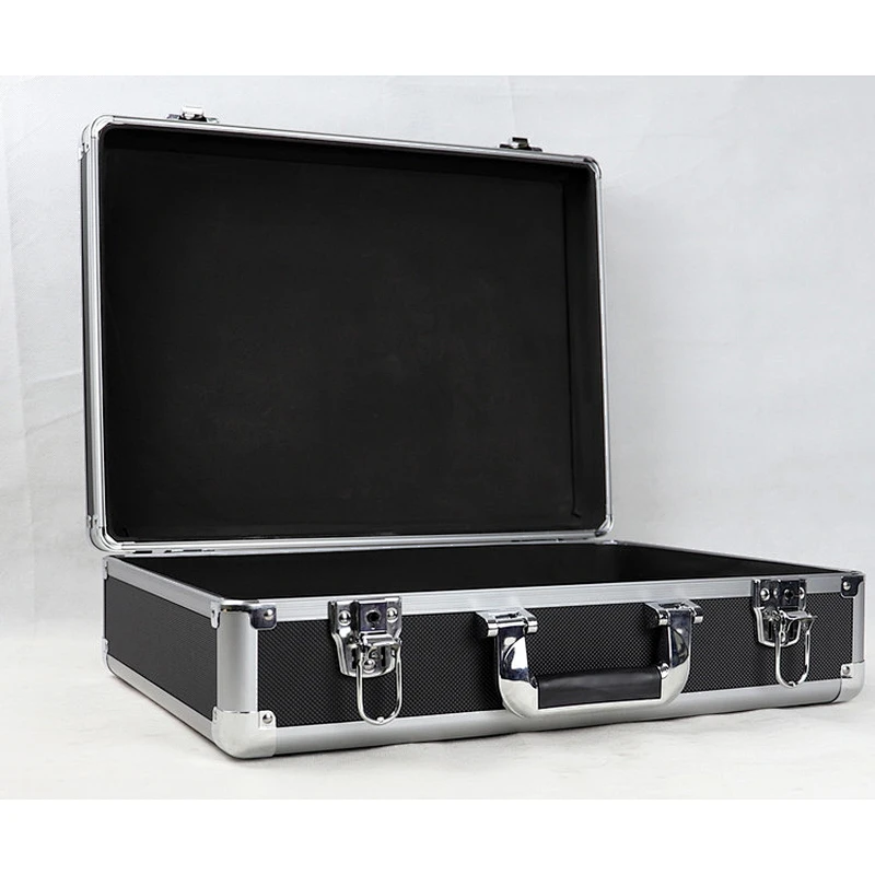Black Aluminum Carrying Tool Case Hard Storage Box
