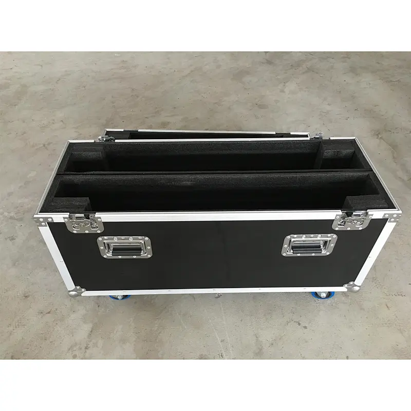 80 Inch Custom Screen Flight Case Heavy Duty Double TV LED Storage Flight Cases LED Display Organizer Flight Case with 4 Wheels