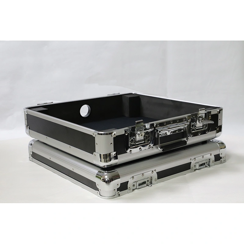 Black Light Weight DJ Turntable Aluminium Storage Flight Carry Case