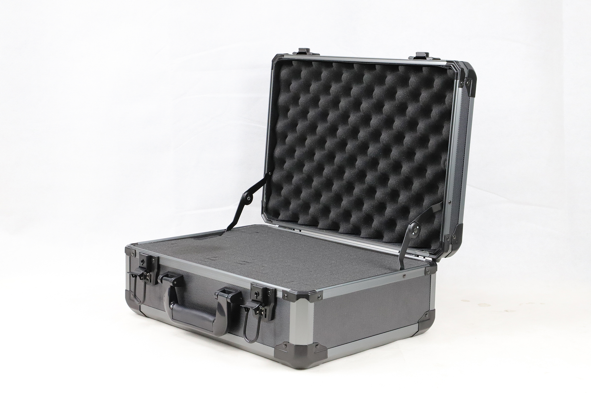 High Quality Aluminum Tool Case With Pick&Pluck Foam Portable Carrying Storage Box Customize Grey Color