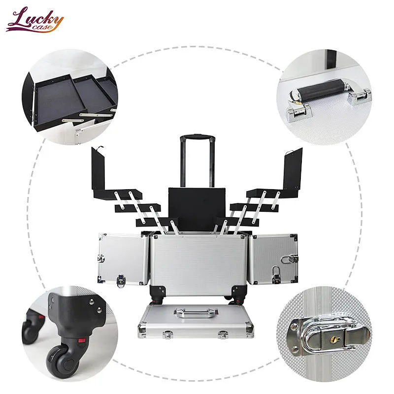 Professional Artist  Travel Rolling Makeup Case