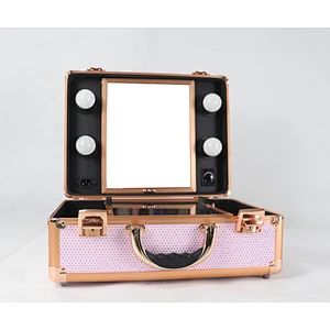 Portable Makeup Case with Light Mirror