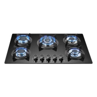 5 Burner Glass Gas Hob MGBG-775C3|770mm