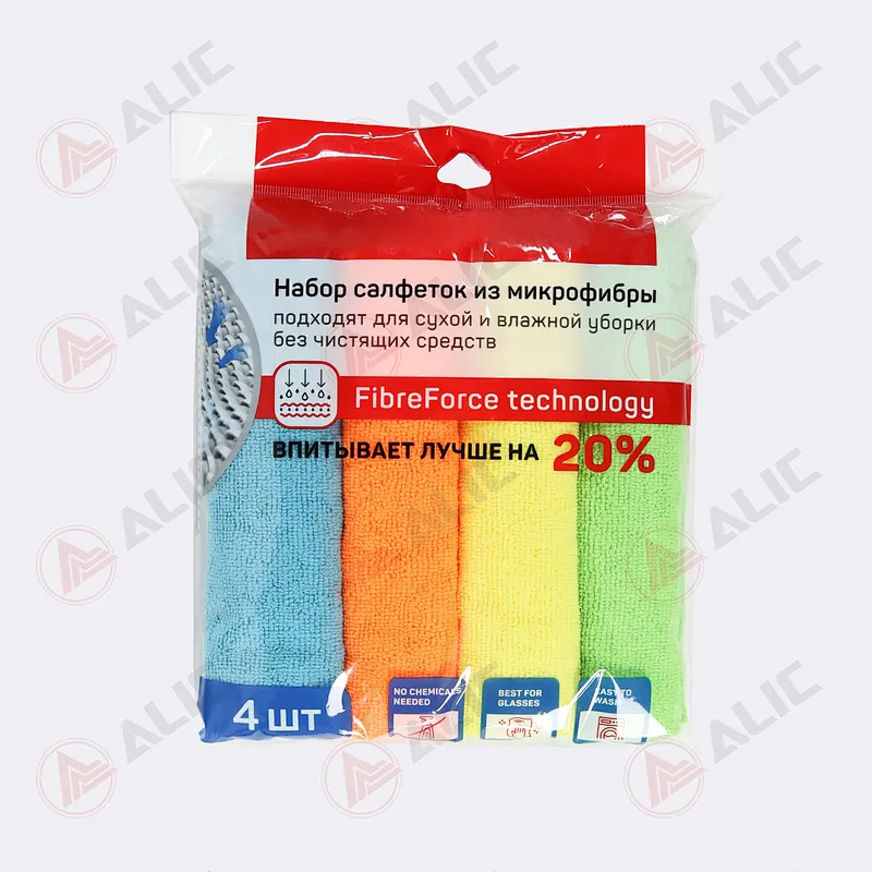 Microfiber Cloth Combo Set (4 Pcs)