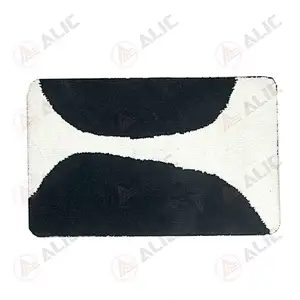 Coral Black And White Bath Mat Wholesale