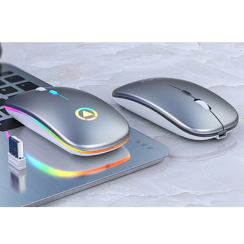 HOT LED Mouse 2.4G Wireless Rechargable Mute 3D Gaing Mouse with Backlit Mouse
