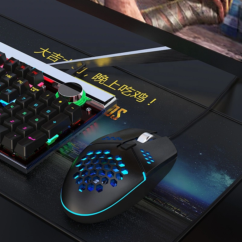 Hot Sale Wired Hole Mouse Hexagon Mouse Honeycomb Mouse