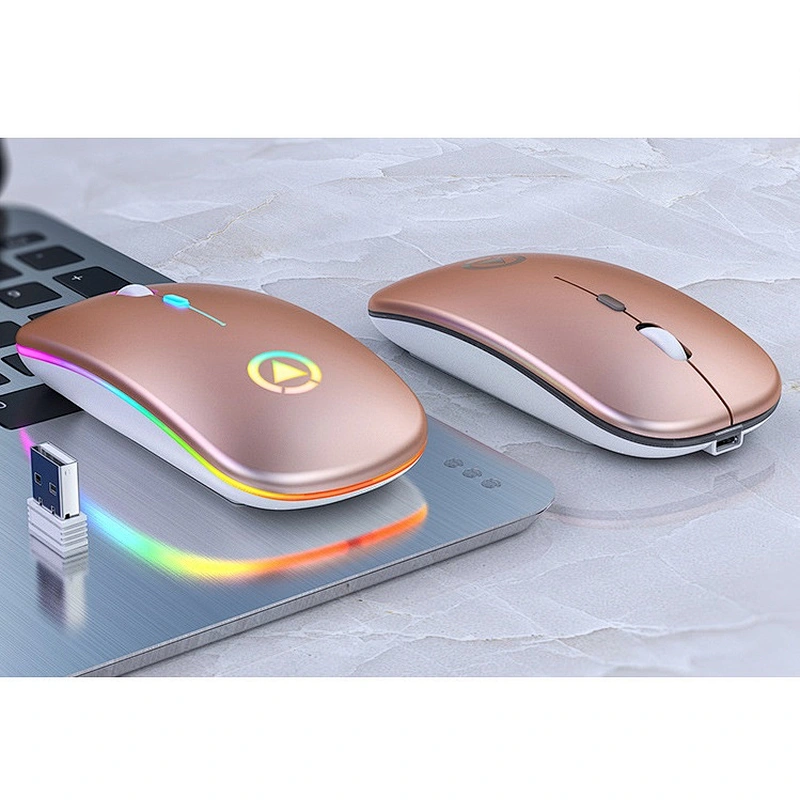 HOT LED Mouse 2.4G Wireless Rechargable Mute 3D Gaing Mouse with Backlit Mouse