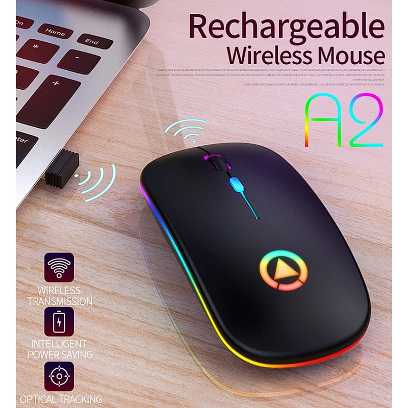 HOT LED Mouse 2.4G Wireless Rechargable Mute 3D Gaing Mouse with Backlit Mouse